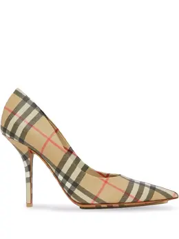 Burberry: Бежевые туфли  Vintage Check