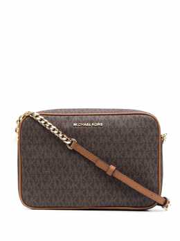 Michael Michael Kors: Коричневая сумка через плечо  Jet Set