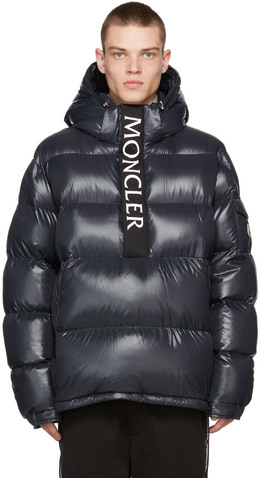 Moncler: Тёмная куртка Maury