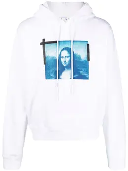 Off-White: Белая толстовка  Monalisa Over