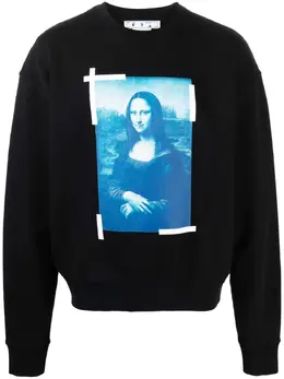 Off-White: Чёрный свитшот  Monalisa Over