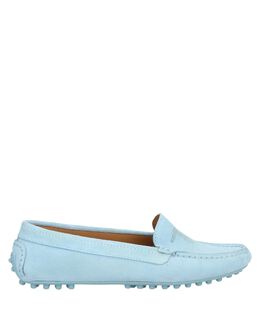 TRUSSARDI JEANS: Голубые лоферы 