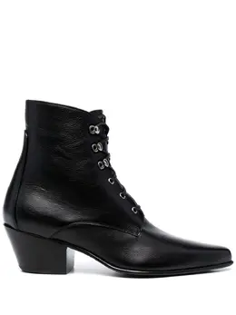 Saint Laurent: Чёрные ботинки 