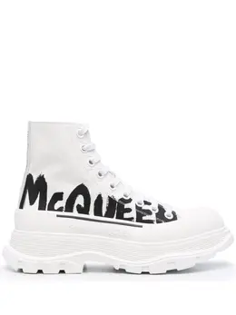 Alexander McQueen: Белые кроссовки  Tread Slick