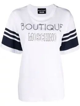 Boutique Moschino: Футболка в полоску 