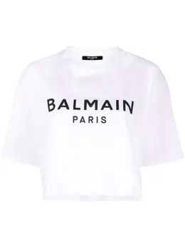 Balmain: Футболка с принтом