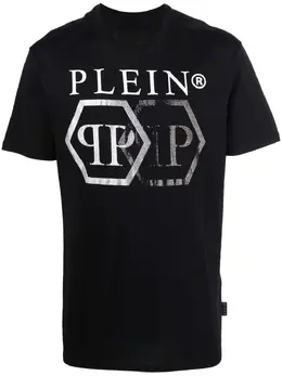 Philipp Plein: Футболка  Hexagon со стразами