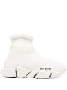 Balenciaga: Белые кроссовки  Speed.2