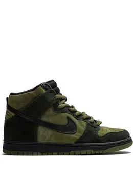 Nike: Зелёные кроссовки  Dunk High Pro SB