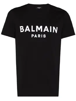 Balmain: Чёрная футболка 