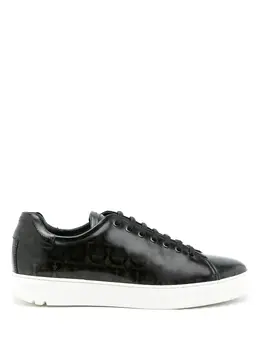 Salvatore Ferragamo: Чёрные кроссовки  Gancini
