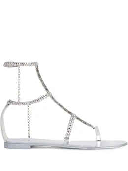 Giuseppe Zanotti: Серебристые сандалии  Shaula