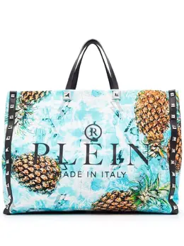 Philipp Plein: Голубая сумка-шоппер Pineapple Skies