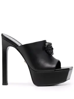 Versace: Чёрные сабо  La Medusa
