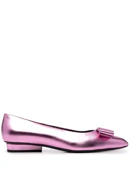 Salvatore Ferragamo: Розовые балетки  Viva Bow