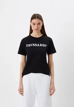 Trussardi: Чёрная футболка 