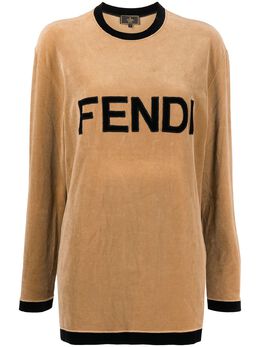 Fendi Pre-Owned: Коричневый свитшот