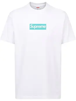 Supreme: Белая футболка  Box Logo