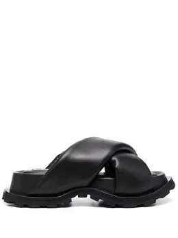 Jil Sander: Чёрные сандалии 