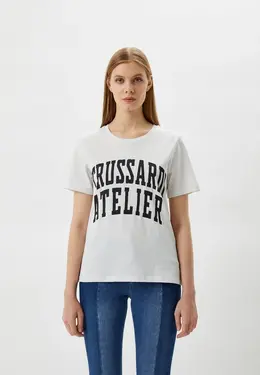 Trussardi: Белая футболка 