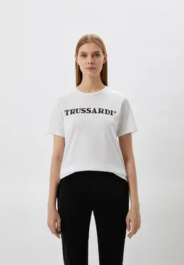 Trussardi: Белая футболка 