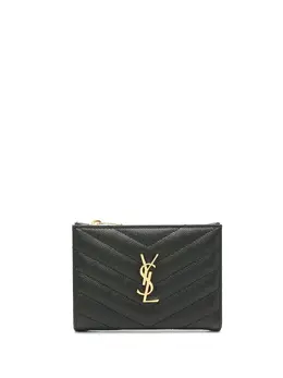 Saint Laurent: Чёрный кошелёк  Monogram