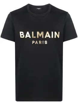 Balmain: Футболка с принтом 