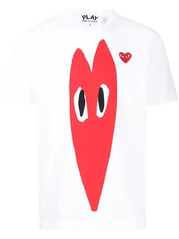 Comme Des Garçons Play: Футболка Heart с принтом