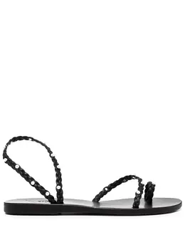 Ancient Greek Sandals: Чёрные сандалии Eleftheria