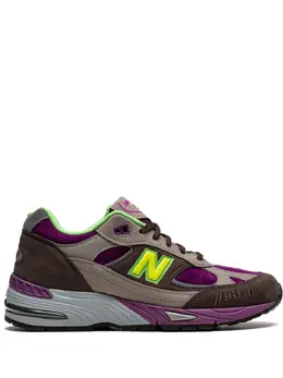 New Balance: Фиолетовые кроссовки  991