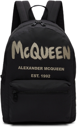 Alexander McQueen: Чёрный рюкзак McQueen Graffiti