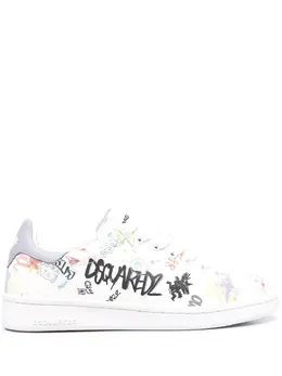 Dsquared2: Белые кроссовки 