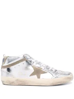 Golden Goose: Серебристые кроссовки  Star