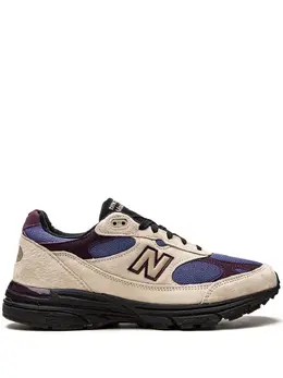 New Balance: Бежевые кроссовки 