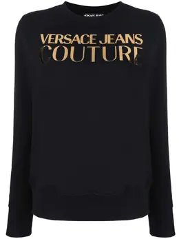 Versace Jeans Couture: Чёрный свитшот 