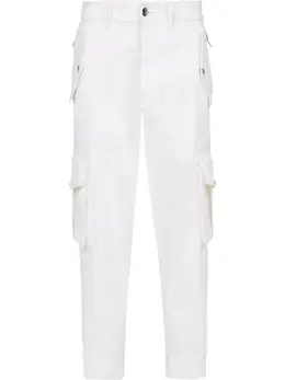 Balmain: Белые джинсы 