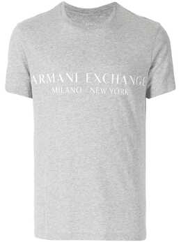 Armani Exchange: Футболка с принтом