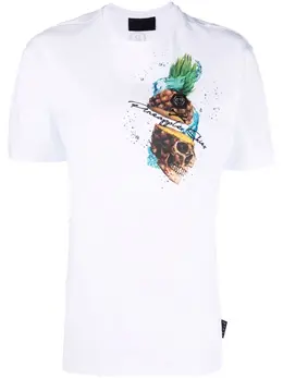Philipp Plein: Белая футболка  Pineapple Skies