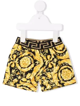 Versace Kids: Чёрные шорты 