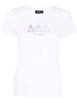 A.P.C.: Хлопковая футболка  Rue Madame