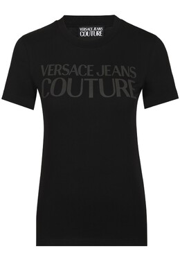 VERSACE JEANS COUTURE: Чёрная футболка 