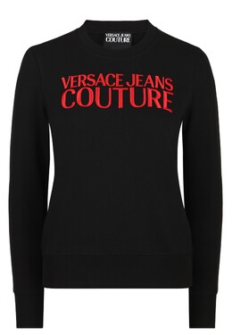 VERSACE JEANS COUTURE: Чёрный свитшот 