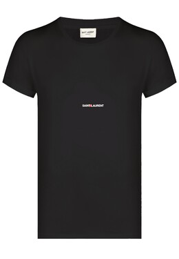 Футболка мужская Saint Laurent 136650 черная 2XL 464572yb2dq