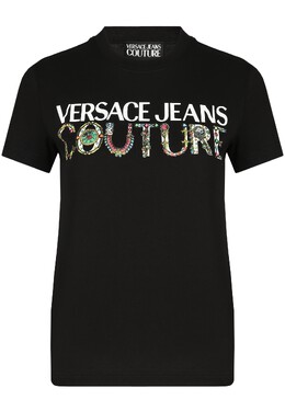 VERSACE JEANS COUTURE: Чёрная футболка