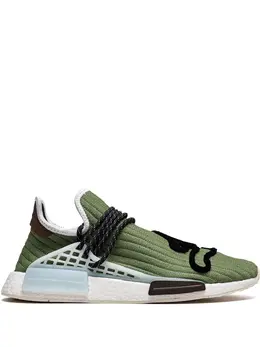 adidas: Зелёные кроссовки  Hu NMD