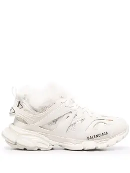 Balenciaga: Белые кроссовки Track