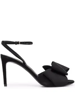 Salvatore Ferragamo: Чёрные сандалии  Vara Bow