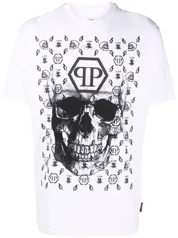 Philipp Plein: Футболка Skull с принтом