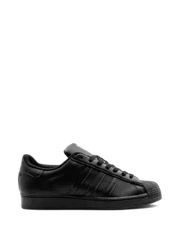 adidas: Чёрные кроссовки  Superstar