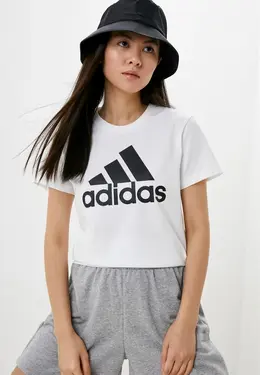 adidas: Белая футболка